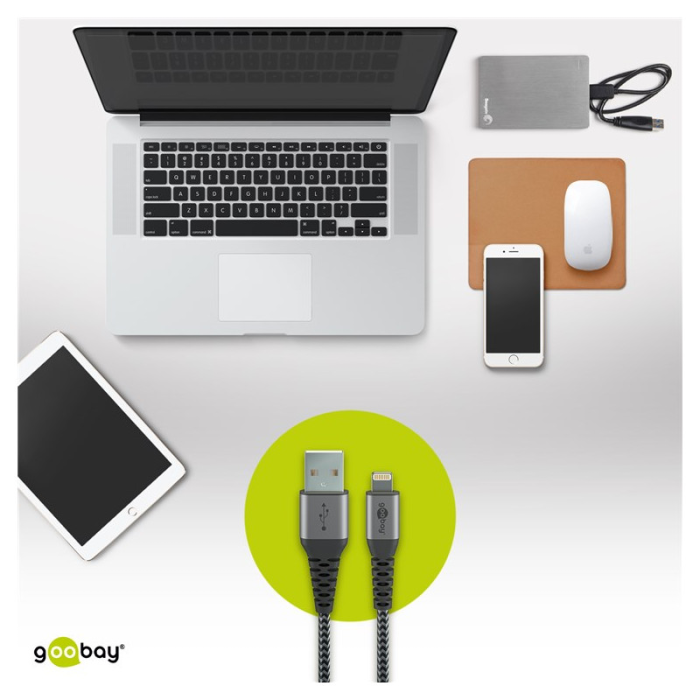 Goobay Lightning - USB A kabl 2m