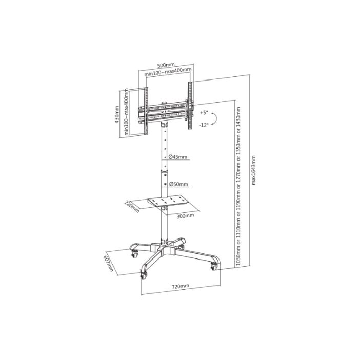 S Box podni TV nosač FS 224-2