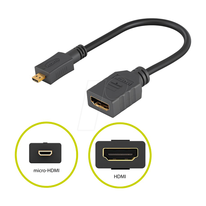 Goobay adapter Micro HDMI m na HDMI f