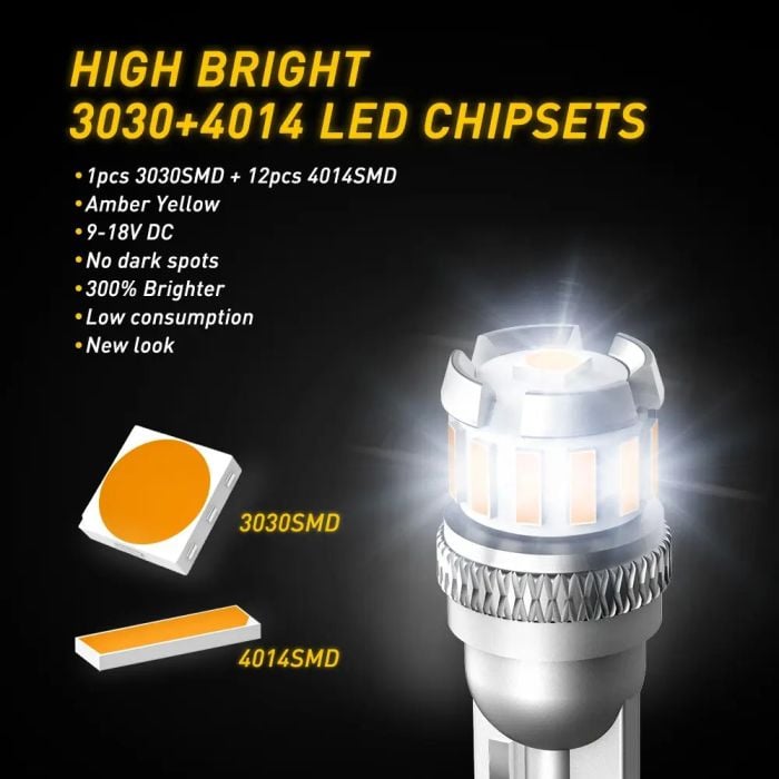 LED sijalice T10 W5W 3000K žuta AUXITO (2 kom)