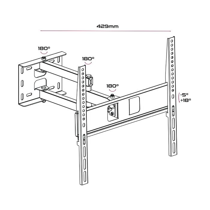 Unitronic zglobni zidni TV nosač UWM-3255/3 32''-55''