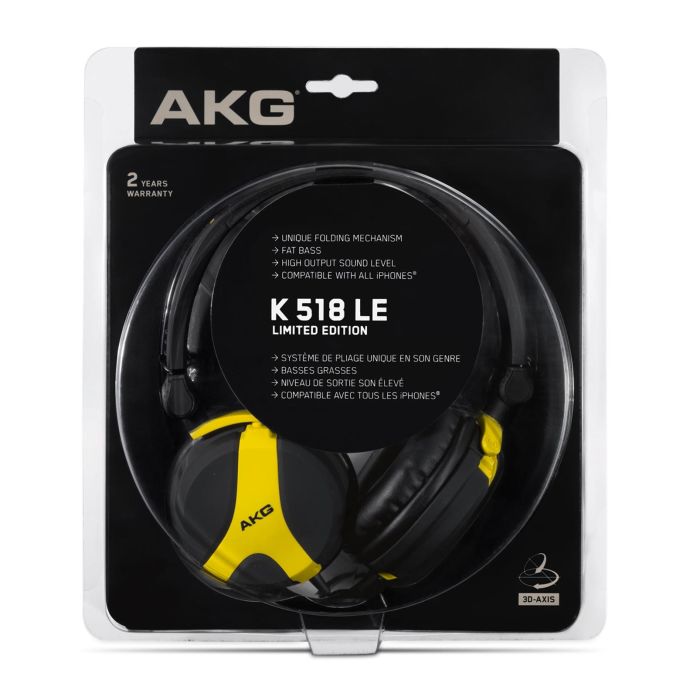 AKG slušalice K518LE (žuta)