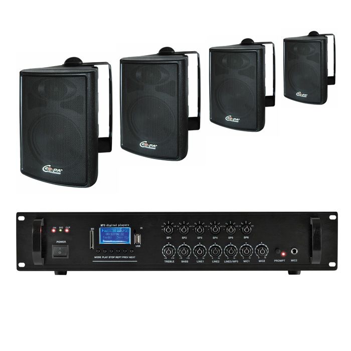 Komplet ozvučenja 4x Ceopa CE-105B/5 + Sal MPA120BT pojačalo