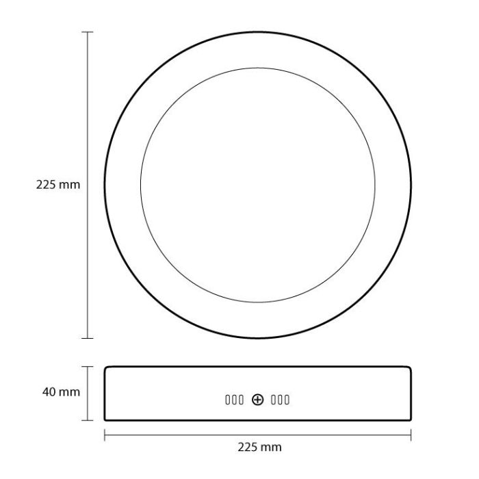 LED nadgradna panel lampa 18W toplo bela LNP-O-18/WW
