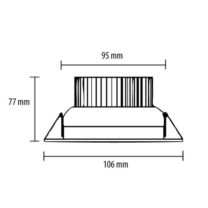 LED ugradna lampa 10W hladno bela LUG04-10/NW