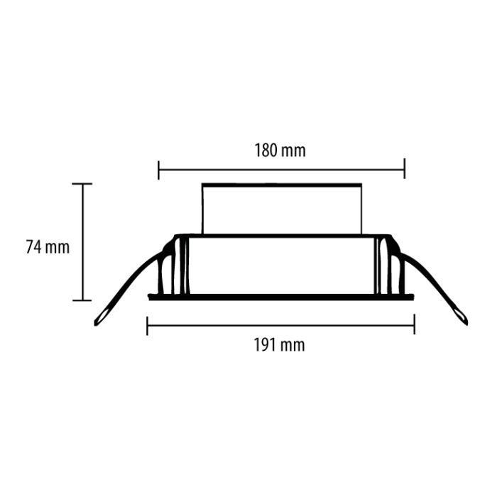 LED ugradna lampa 20W dnevno svetlo LUG1860-20/W