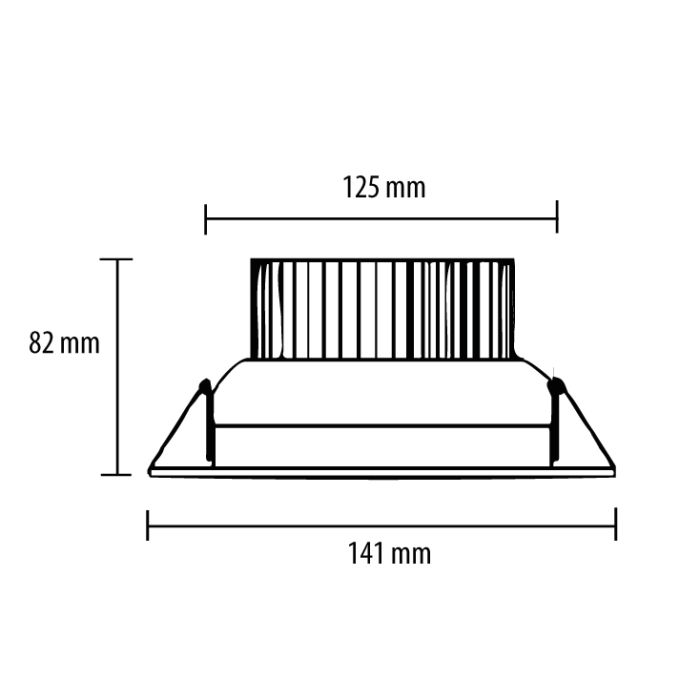 LED ugradna lampa 20W hladno bela LUG04-20/NW
