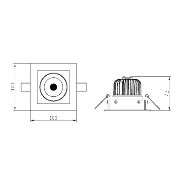 LED ugradna lampa 8W dnevno svetlo LUG6430-8/W