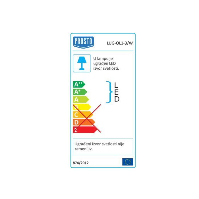 LED ugradna lampa 3W dnevno svetlo LUG-OL1-3/W
