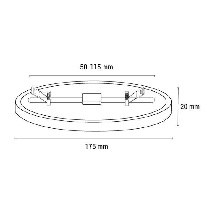 LED ugradna panel lampa 15W toplo bela LUPF-O-15/WW