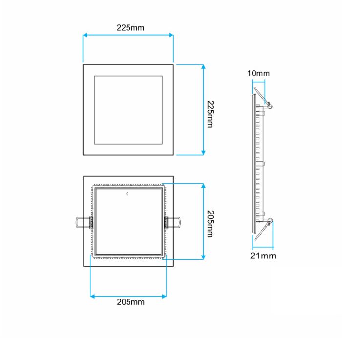 LED ugradna panel lampa 18W dnevno svetlo M18UK/W