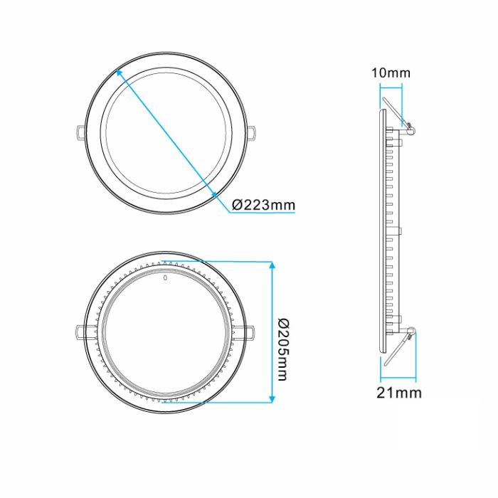 LED ugradna panel lampa 18W toplo bela M18UO/WW