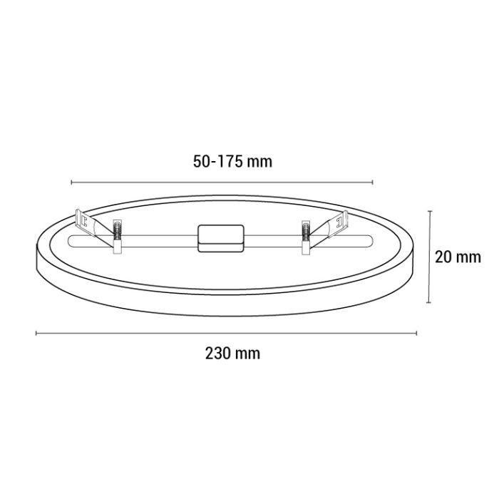 LED ugradna panel lampa 20W dnevna svetlost LUPF-O-20/W