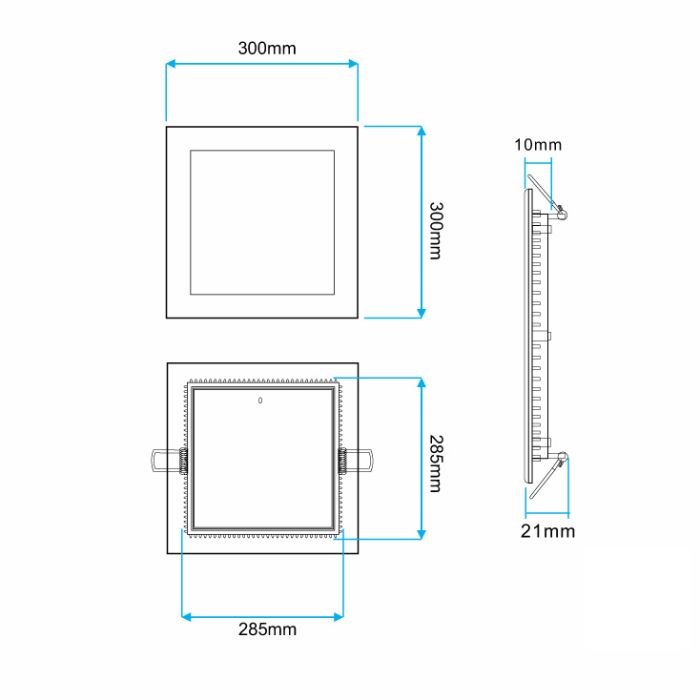 LED ugradna panel lampa 24W dnevno svetlo M24UK/W