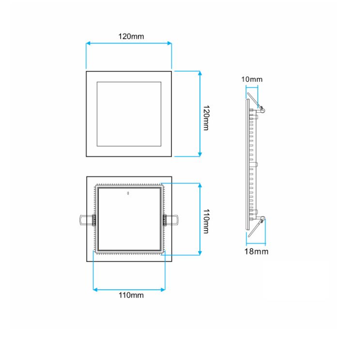 LED ugradna panel lampa 6W dnevno svetlo M6UK/W
