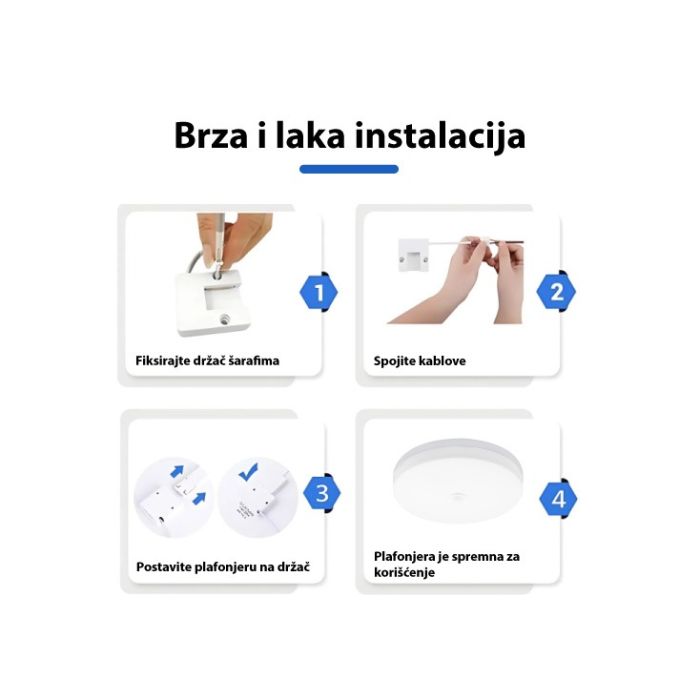 Prosto LED plafonjera sa senzorom pokreta 36W