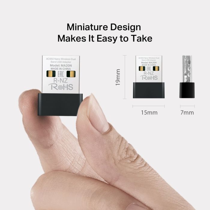 Mercusys MA20N AC650 bežični Dual Band USB adapter