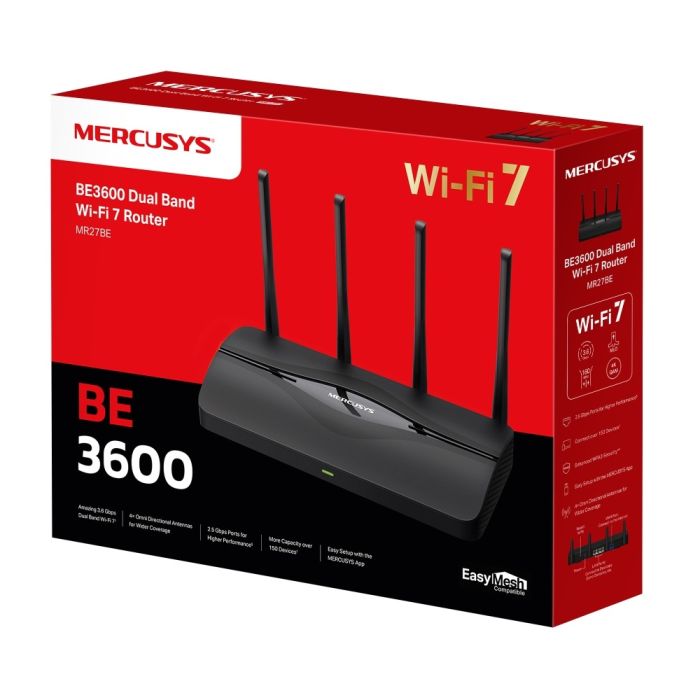 Mercusys MR27BE BE3600 dual band WiFi 7 ruter