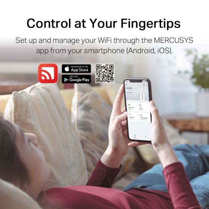 Mercusys MW300RE v4.2, 300Mbps WiFi Range Extender