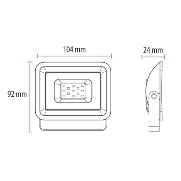 Prosto LED reflektor 10W LRF013EW-10/WH