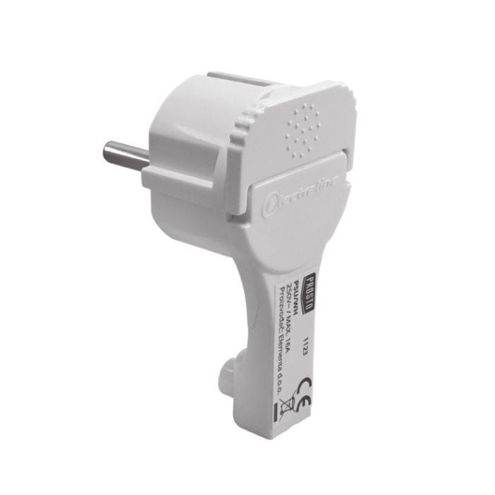 Prosto ugaoni šuko utikač 16A PSU/WH