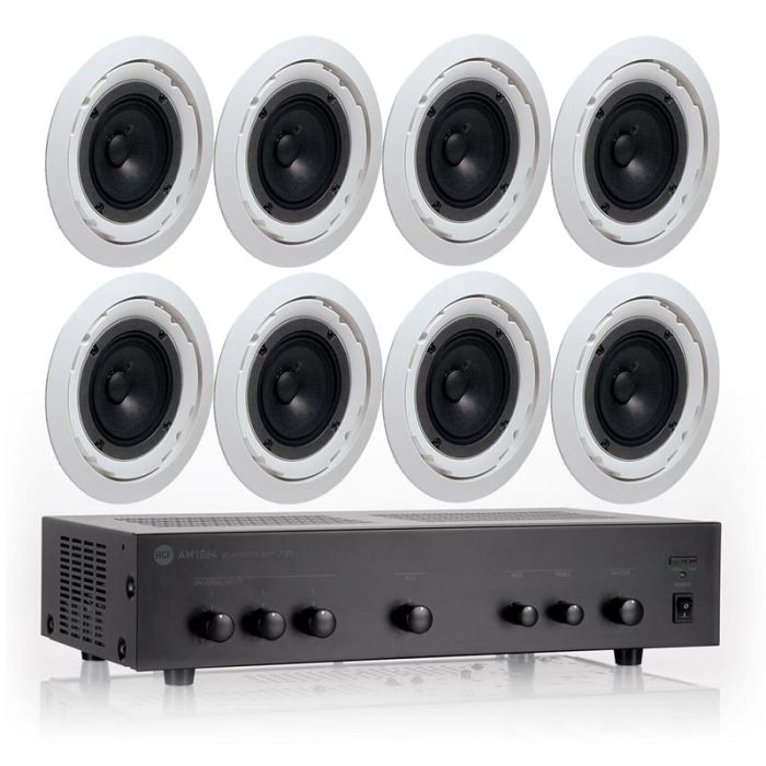Komplet ozvučenja RCF AM 1064 pojačalo + 8x JBL 8124 zvučnici