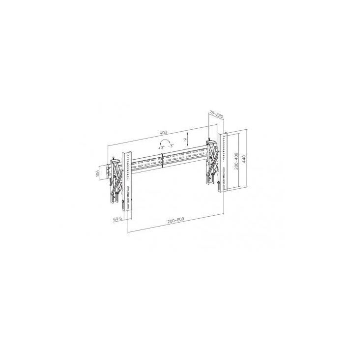 S Box nosač za video wall monitore LVW02-48T