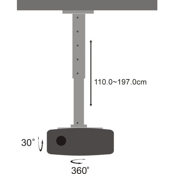 S Box PM-200XL plafonski nosač projektora