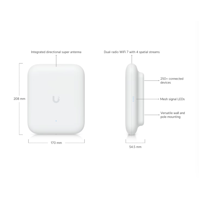 Ubiquiti WiFi 7 Access Point U7-Outdoor