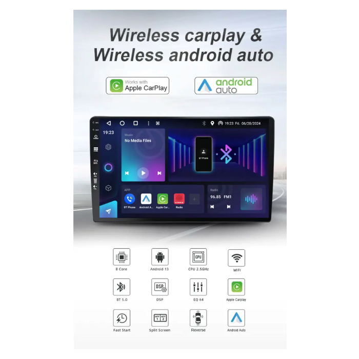 Kettz multimedija KT2900 9" slim DIN 4 + 64GB DSP 5.1 Car Play