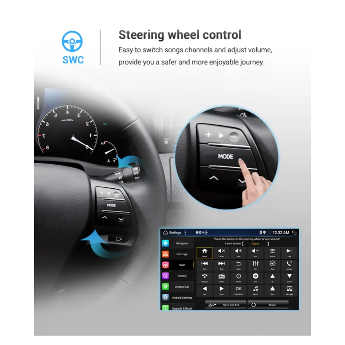 Kettz multimedija KT2101 10.1" slim DIN 4 + 64GB DSP 5.1 Car Play