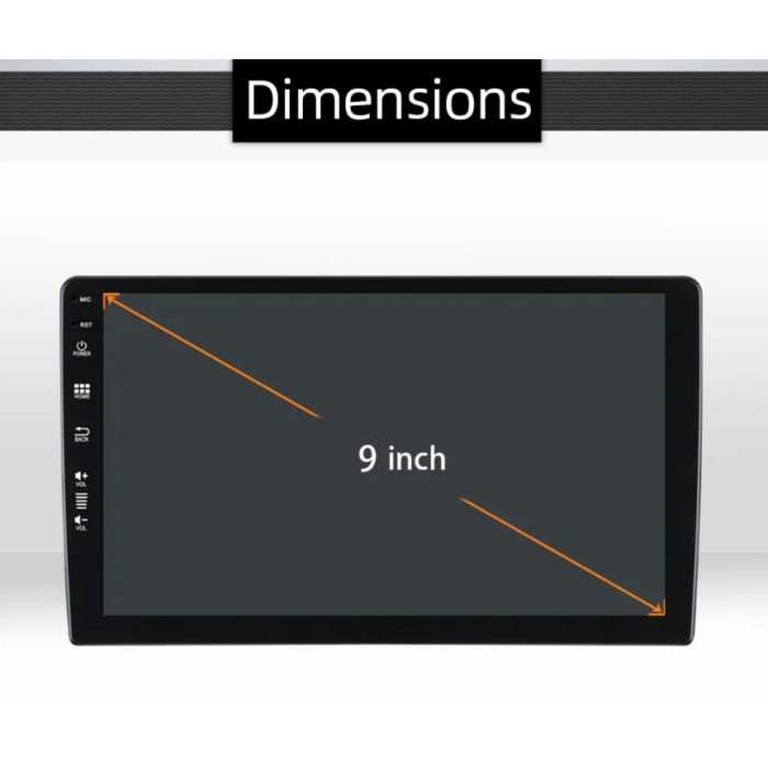 Kettz multimedija KT1900 9" 1 DIN 4 + 64GB DSP Car Play