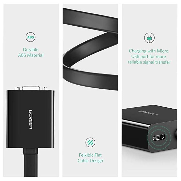 Ugreen MM108 Dvi-d na Vga konvertor flat kabl
