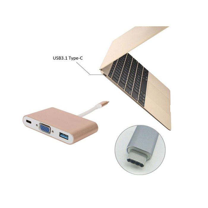 USB Tip C na VGA + USB 3.0 adapter 3.1 UVA-23