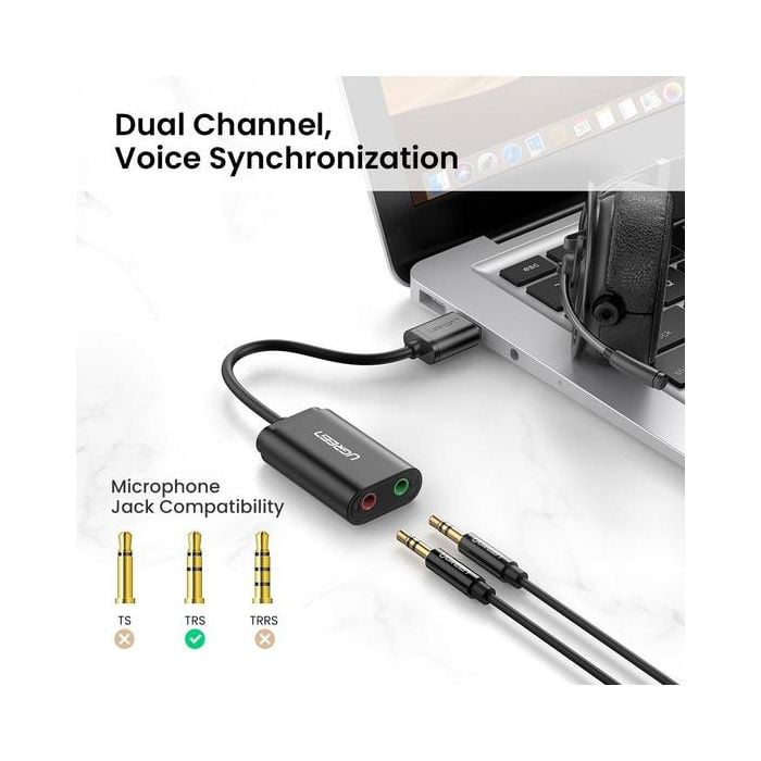 USB audio adapter USB A m - 2x 3.5mm f US205