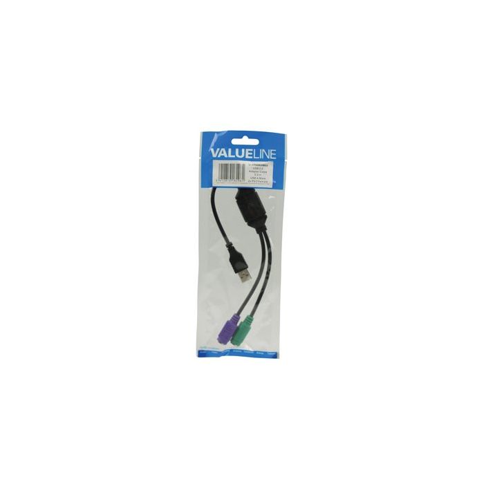 Adapter USB A m - 2x PS/2 f