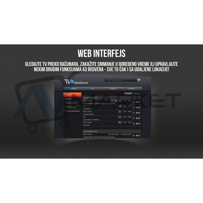 Amiko A3 T2/C smart digitalni risiver