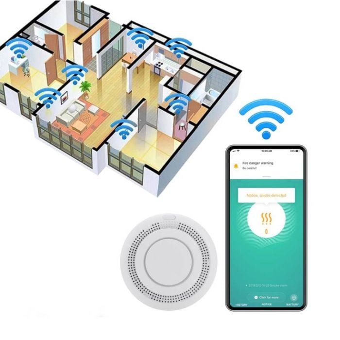 Tuya Wi-Fi smart detektor dima WFS-SM04A