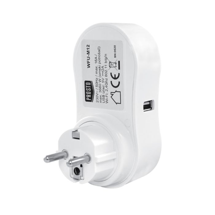 Tuya Wi-Fi smart utičnica sa USB punjačem (outlet)