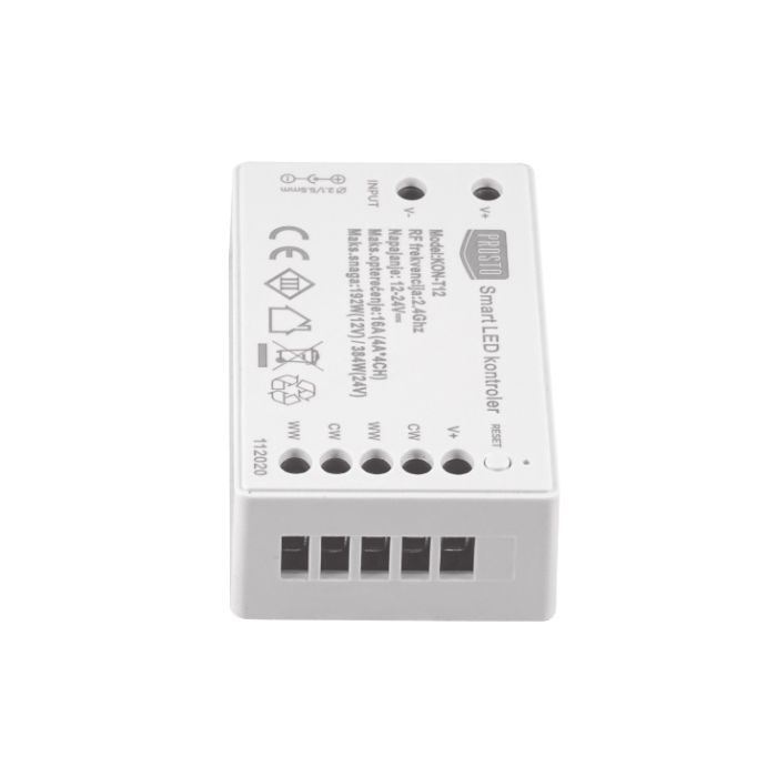 Wi-Fi kontroler LED rasvete CCT 12-24V 192W KON-T12