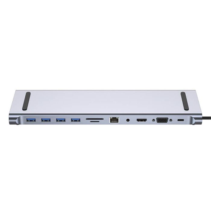 USB Multiport Hub sa 4x USB-A, SD, LAN, 3.5mm, HDMI, VGA, USB-C portovima MOYE Connect X11