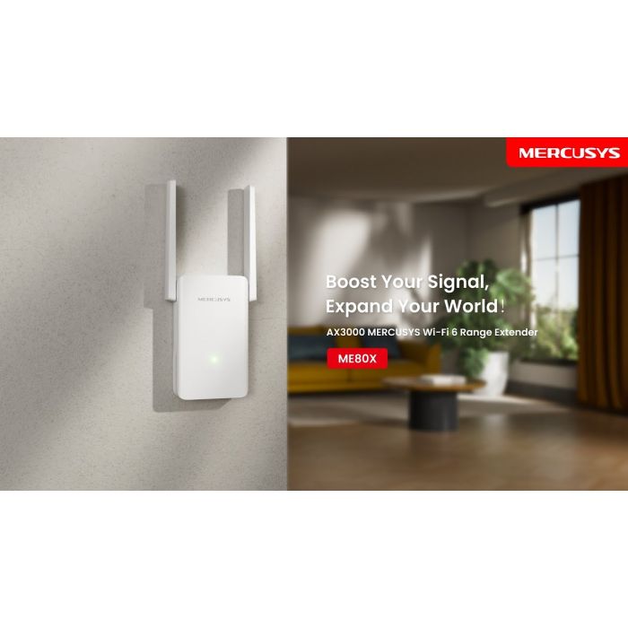 MERCUSYS AX3000 Wi-Fi 6 Range Extender | ME80X