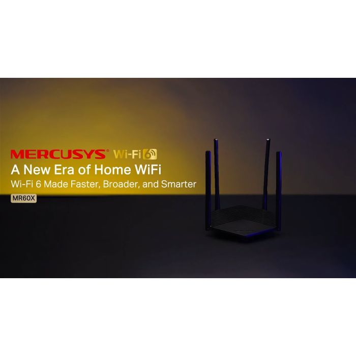 Get MERCUSYS AX1500 Wi-Fi 6 Router丨MR60X