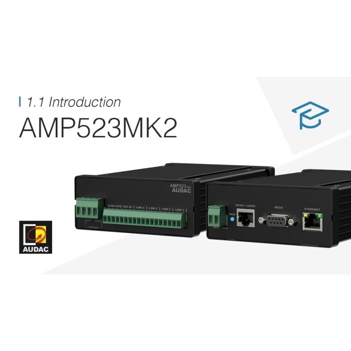 AUDAC AMP523MK2 - Training video