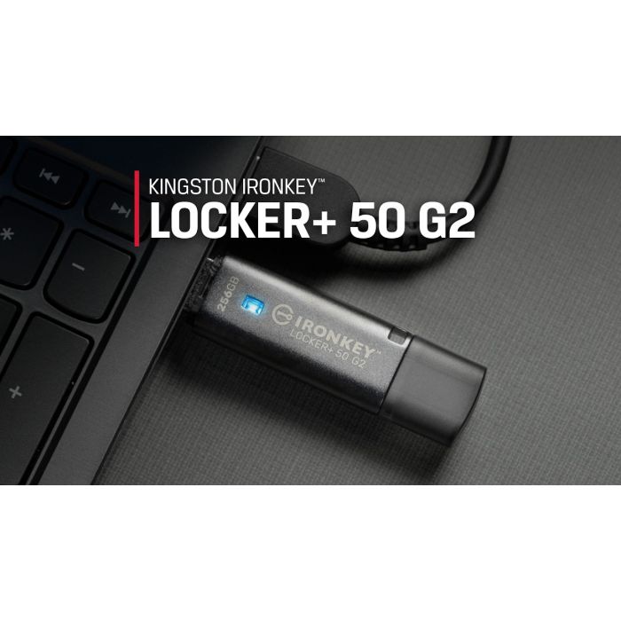 XTS-AES 256-bit Encryption – Kingston IronKey™ Locker+ 50 G2 Encrypted USB Drive