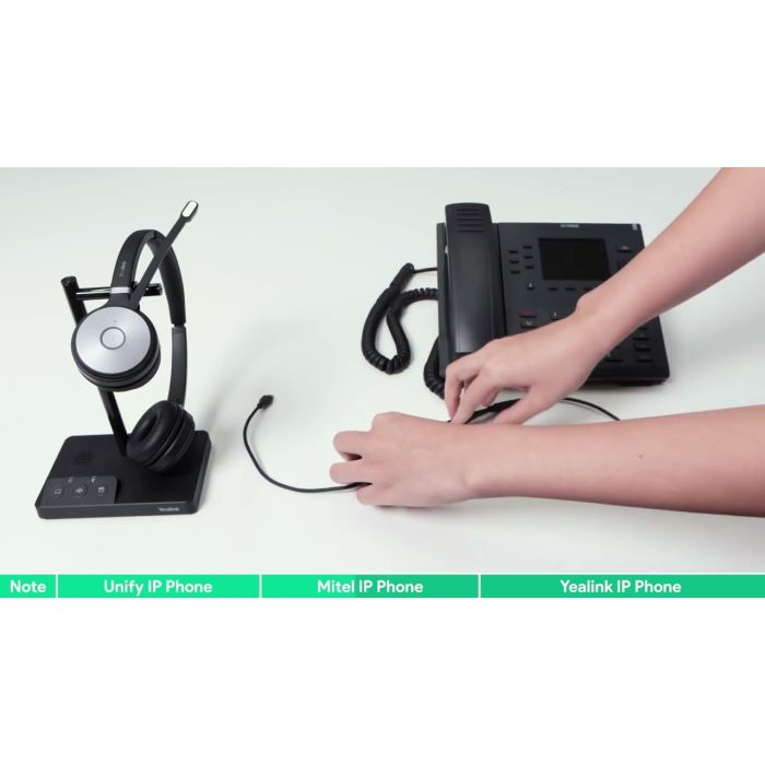 How to Connect a Third Party Phone and Yealink WH62&WH63 via EHS61 Adapter