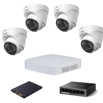 Dahua IP komplet 4 turret kamere 2Mpix