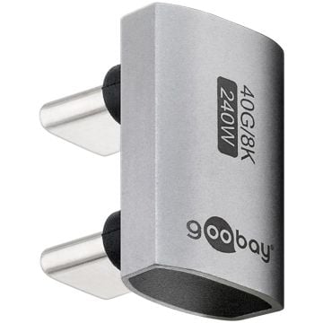 Goobay adapter USB-C 4.0 m-m pod uglom 180°