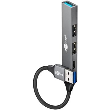 Goobay slim USB hub sa 4 porta USB a- USB c