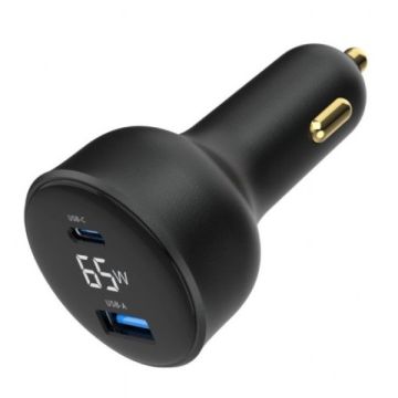 GEMBIRD-TA-UC-AC2PD65LCD-CAR-01-BLACK